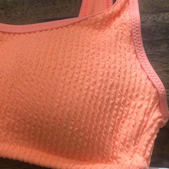 Aerie Vibrant Orange One-Shoulder Bikini Top - Picture 2 of 3